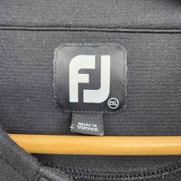 FootJoy Jacquard 1/4 Button Pullover Grey Gray Black Golf Outdoor  Men's XXL - Picture 3 of 15